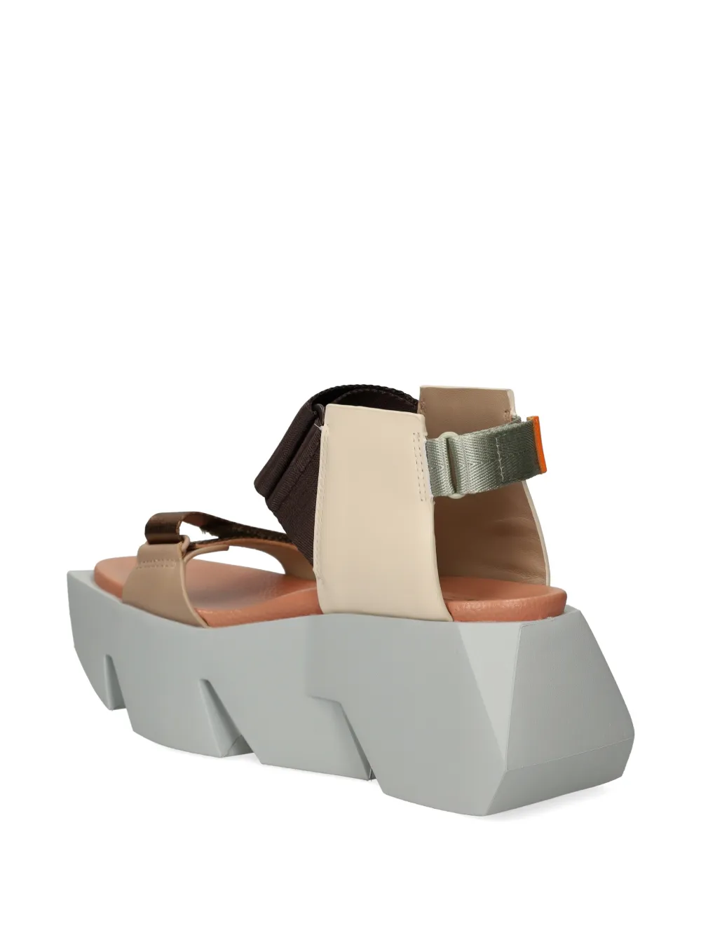United Nude Bull Run sandalen met klittenband en vlakken Beige