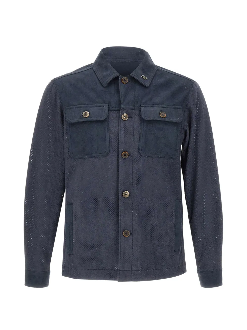 BOB chest-pocket shirt jacket - Blau