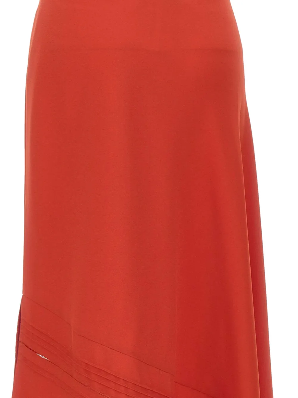Vince Gesmockte asymmetrische midi-rok Rood