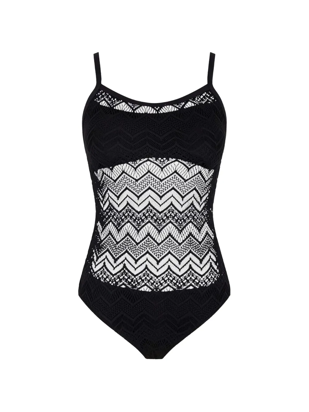 Vilebrequin chevron crochet-knit swimsuit - Black