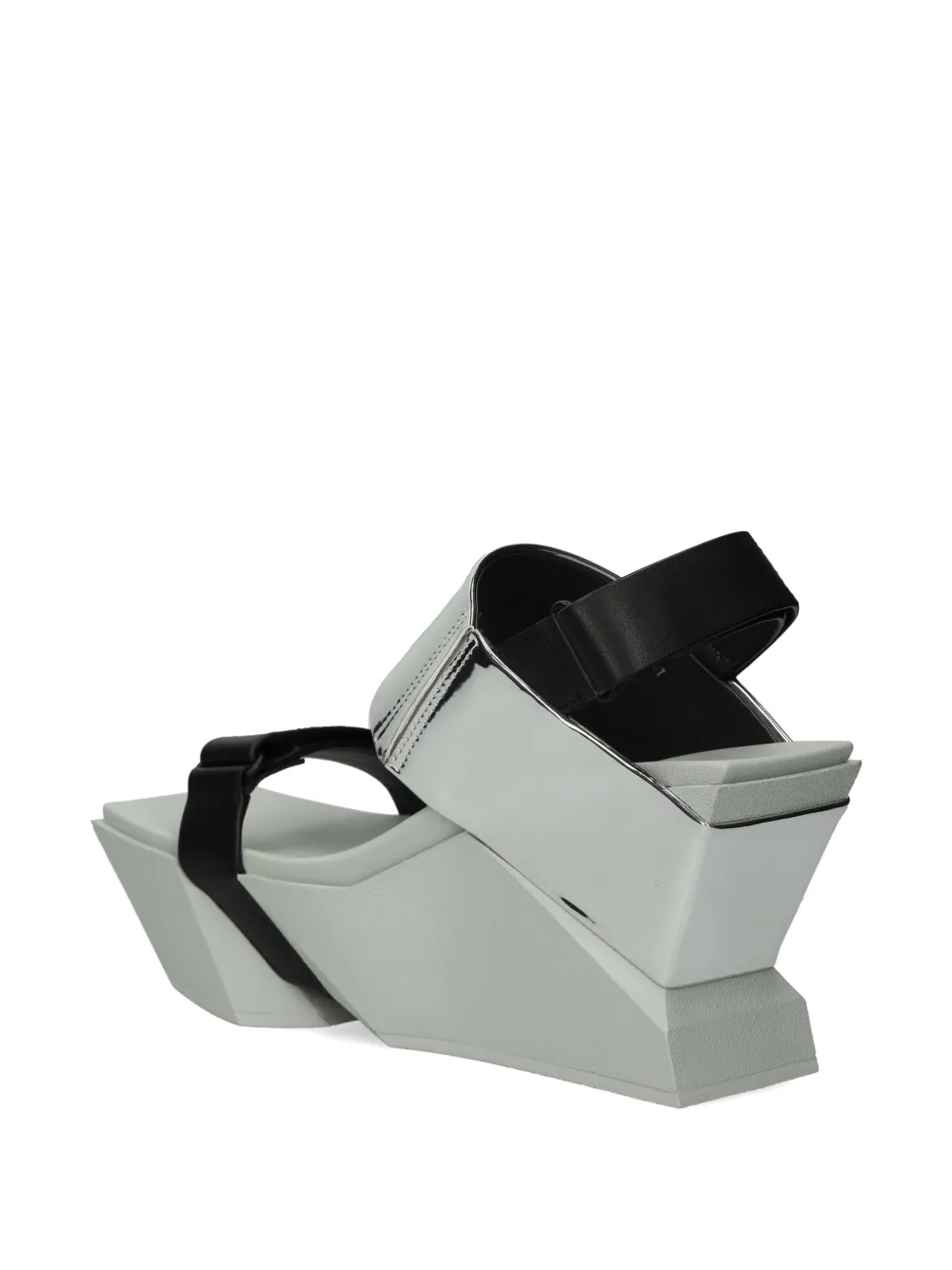 United Nude Brutt sandalen met metallic klittenband Zilver