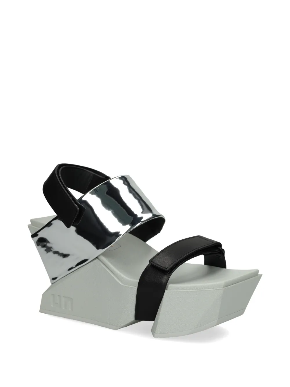 United Nude Brutt sandalen met metallic klittenband Zilver