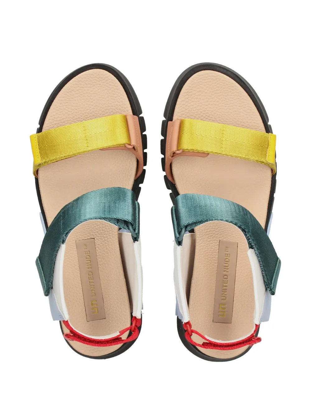 United Nude Delta Run sandalen met klittenband en plateauzool Blauw