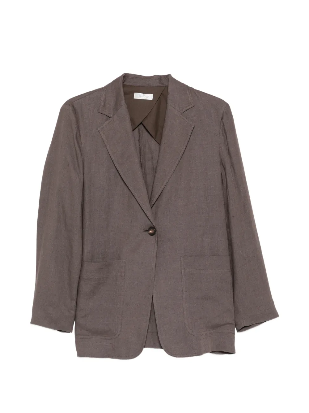 PANICALE belted single-breasted jacket - Braun
