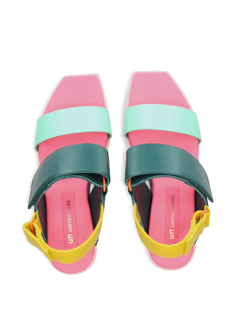 United Nude Delta Wedge sandalen met klittenband en sleehak Groen