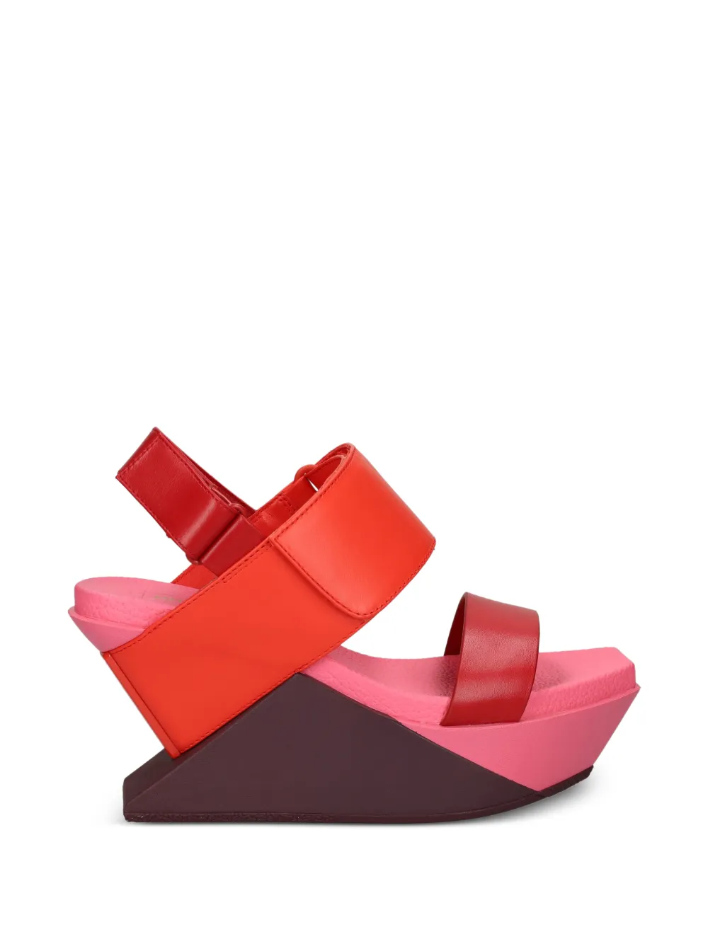 United Nude Delta Wedge touch-strap wedge sandals - Rosso