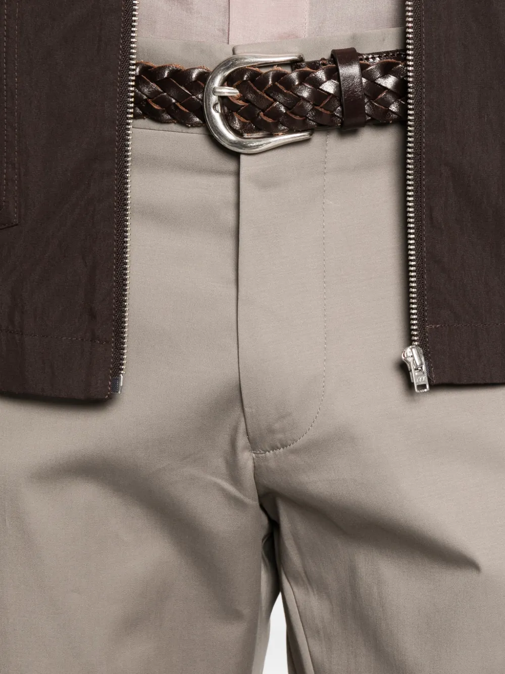 Entre Amis Senna broek met riemlussen Beige