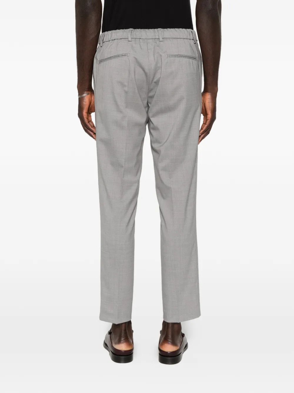 Entre Amis Reno broek met riemlussen Grijs