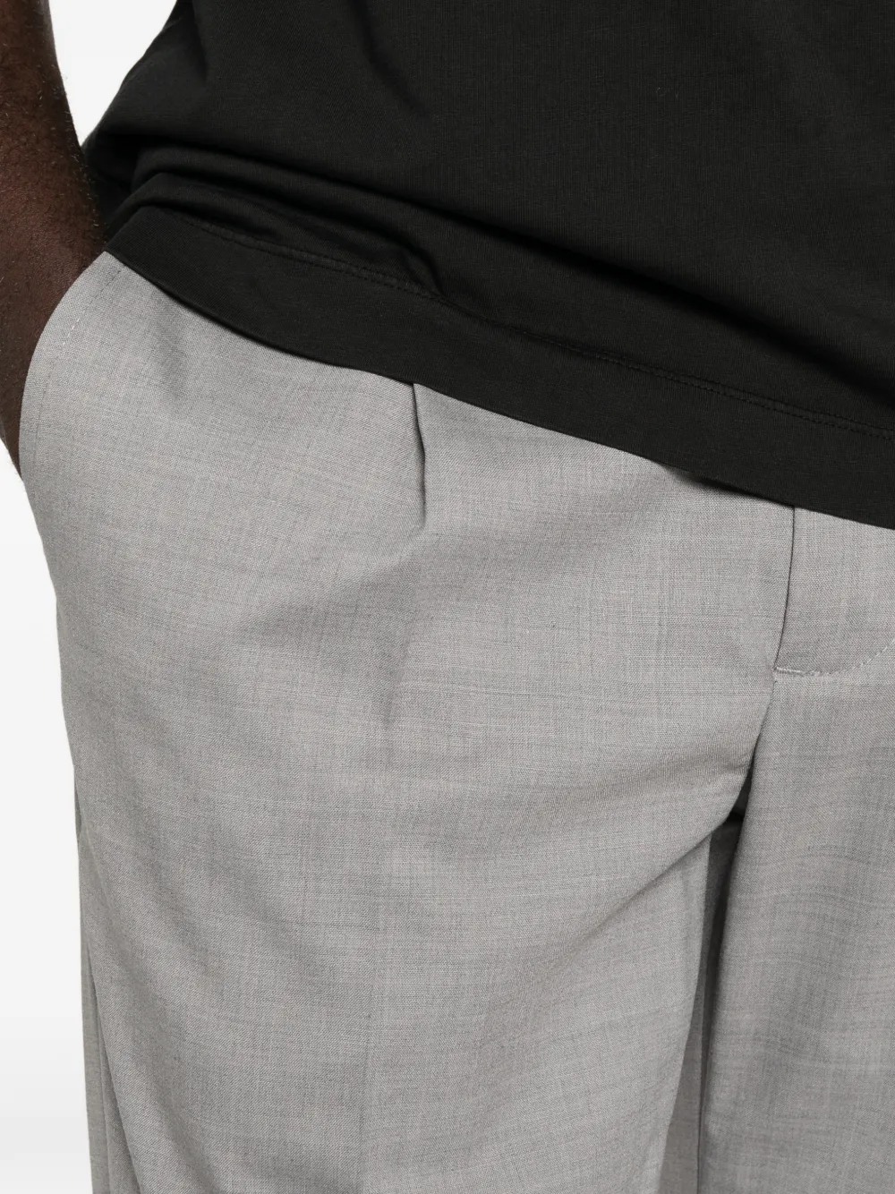 Entre Amis Reno broek met riemlussen Grijs