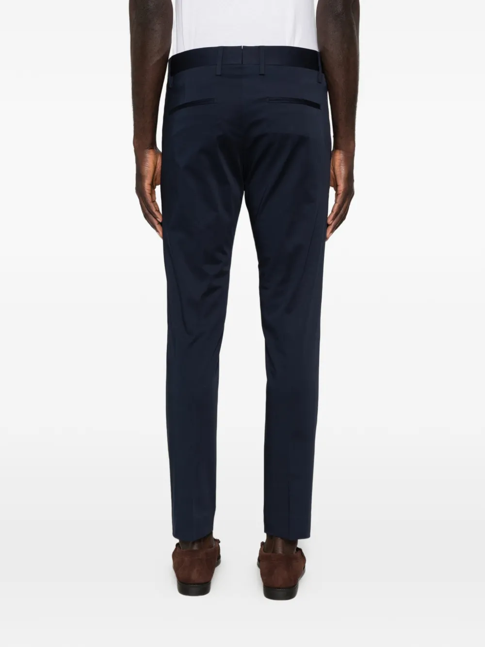 Entre Amis Senna broek met riemlussen Blauw