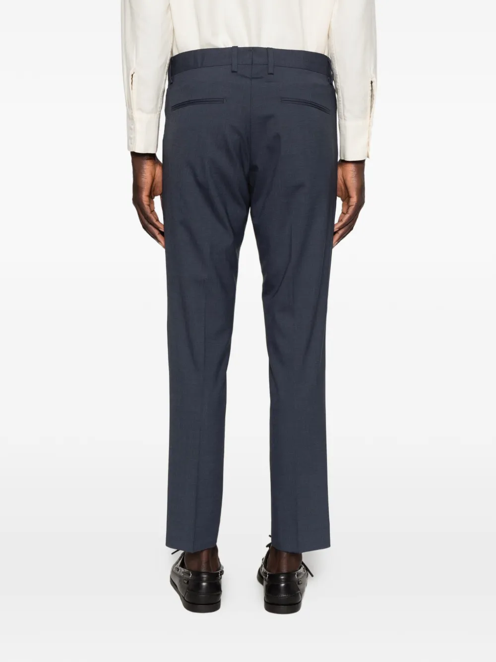 Entre Amis Senna broek met riemlussen Blauw