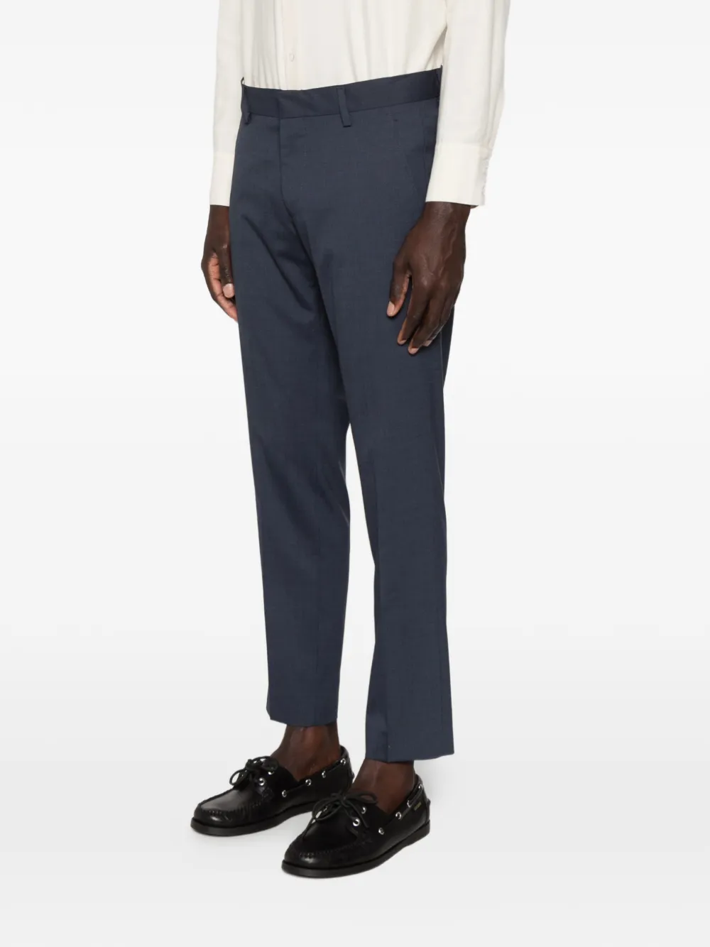 Entre Amis Senna broek met riemlussen Blauw
