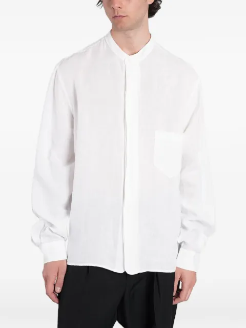 Grifoni mandarin-collar chest-pocket shirt