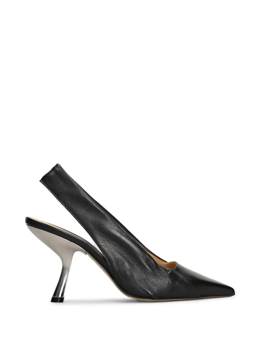 pointed-toe slingback pumps