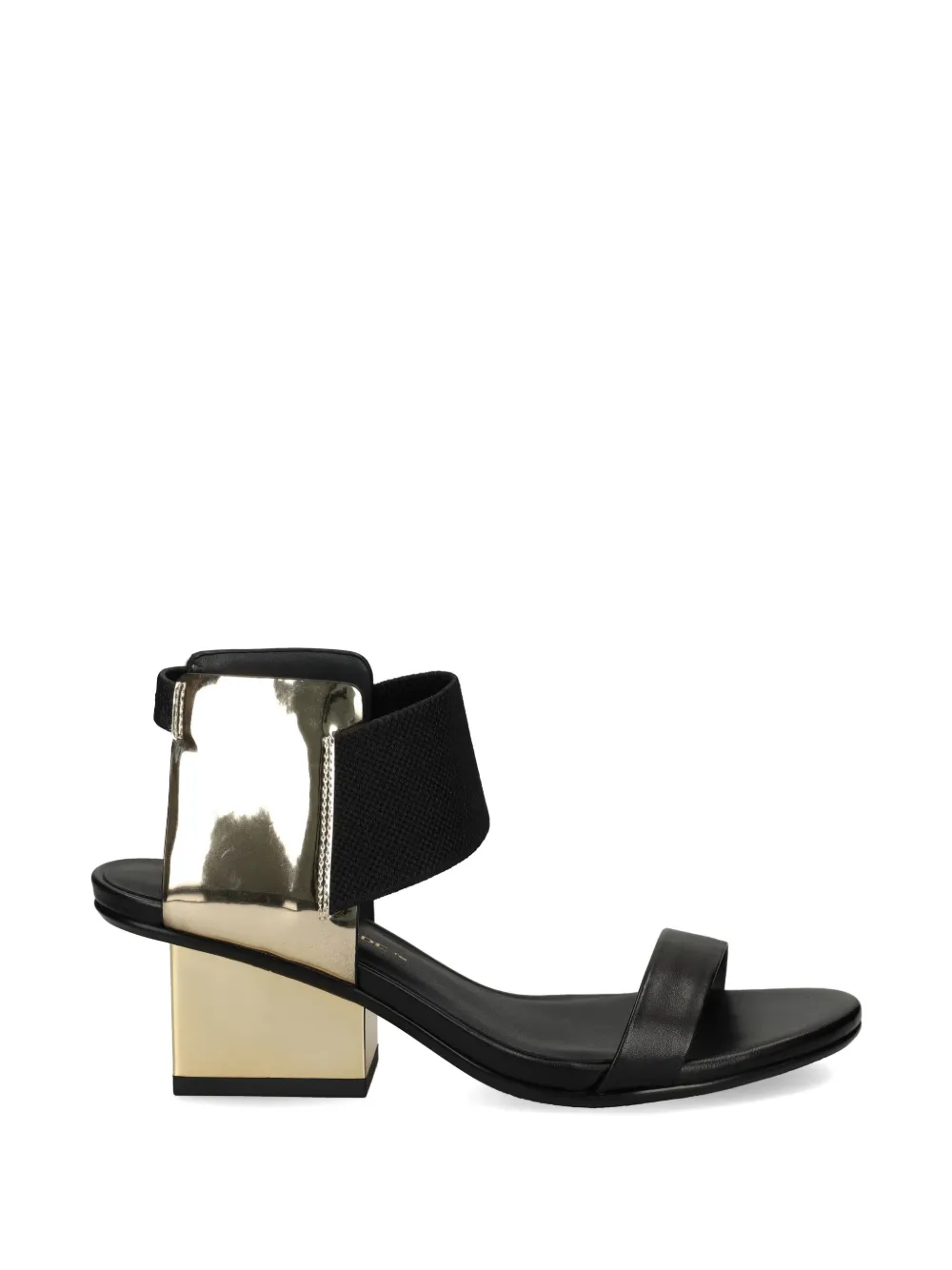 United Nude Raila Mid metallic-effect block-heel sandals - Nero