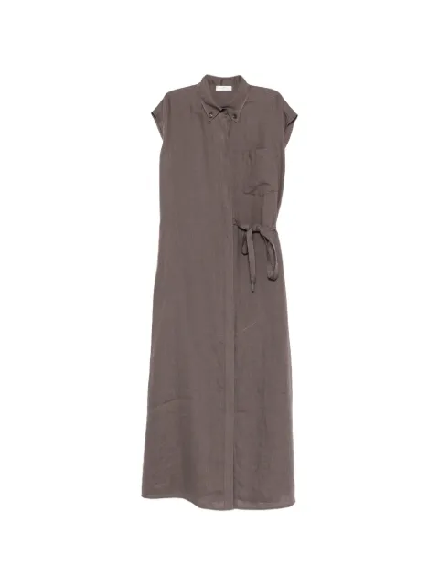 PANICALE belted sleeveless midi dress