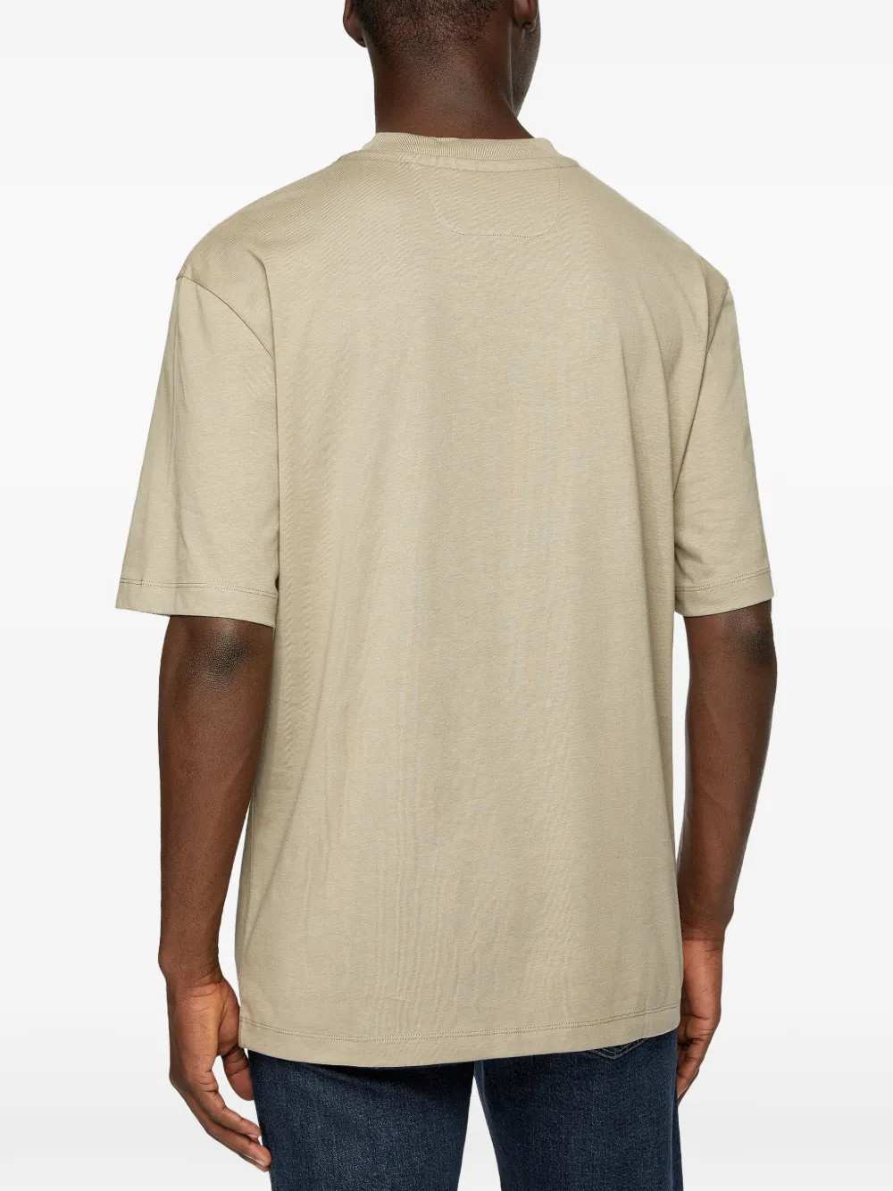 Boggi Milano Katoenen T-shirt Beige