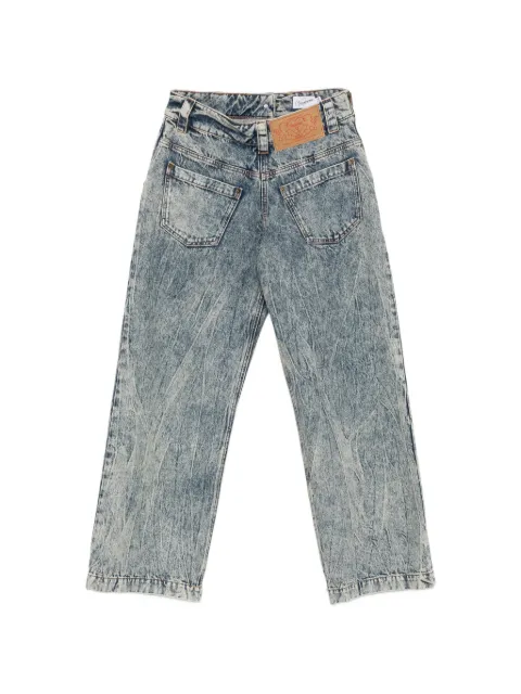 Vaquera logo-patch straight jeans