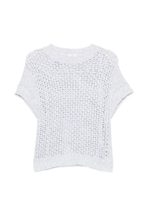 PANICALE — open-knit short-sleeve sweater
