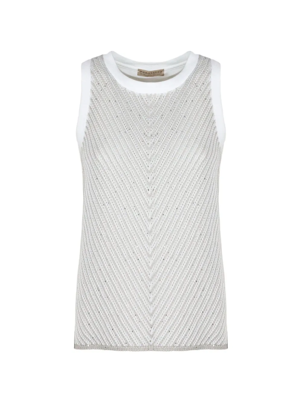 Purotatto sequin-embellished top - Bianco