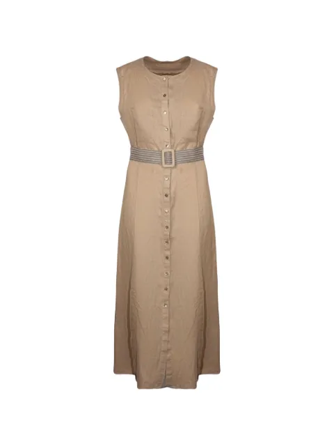 Purotatto linen sleeveless dress