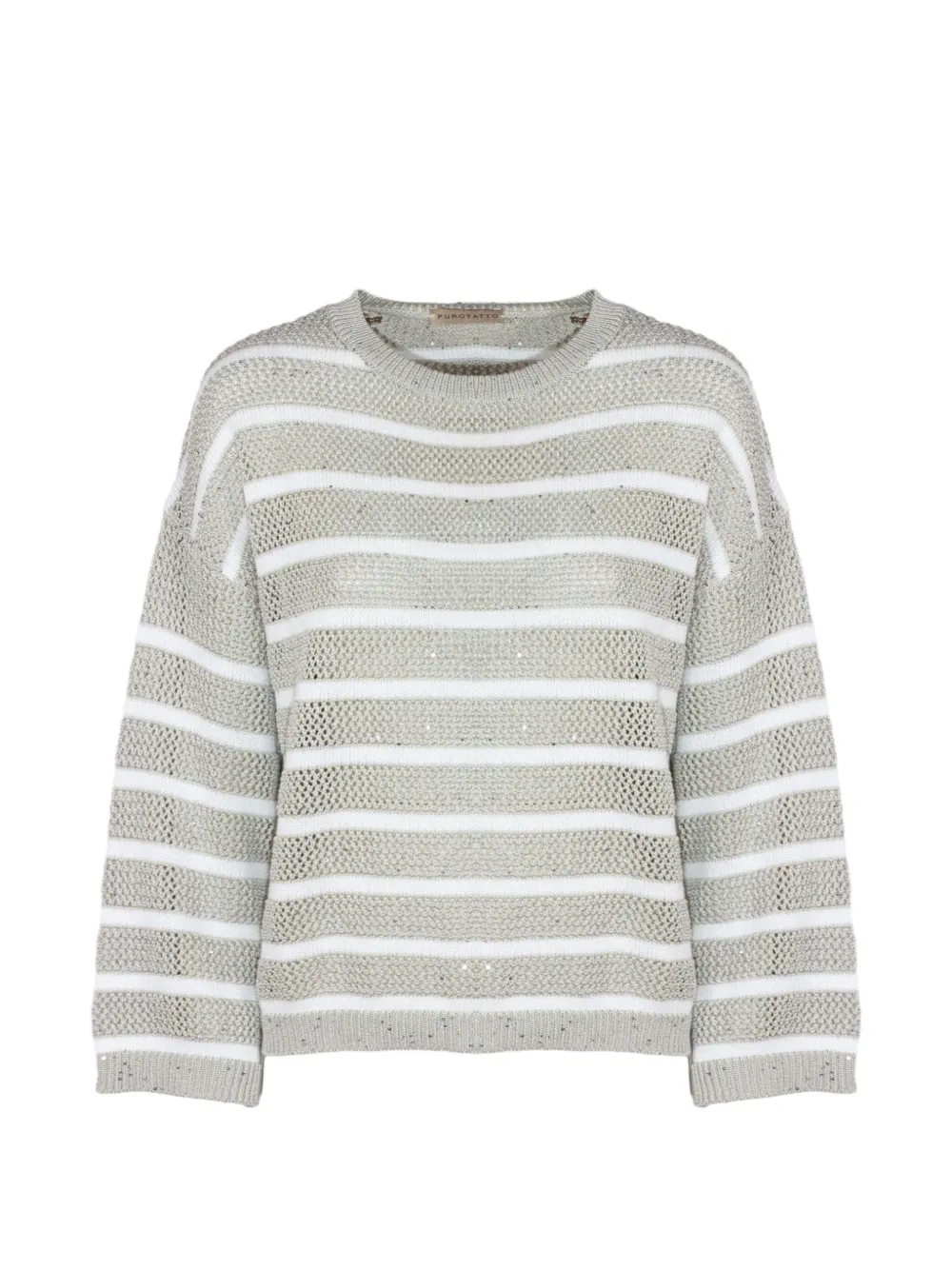 Purotatto striped sweater - Toni neutri