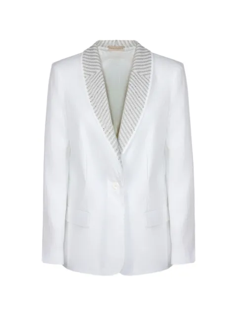 Purotatto linen single-breasted blazer