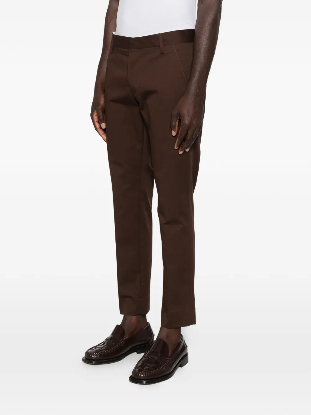 Entre Amis Senna broek met riemlussen Bruin