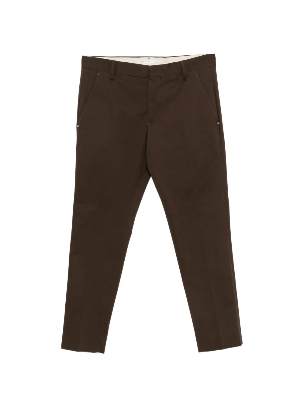 Entre Amis Senna belt-loops trousers - Marrone
