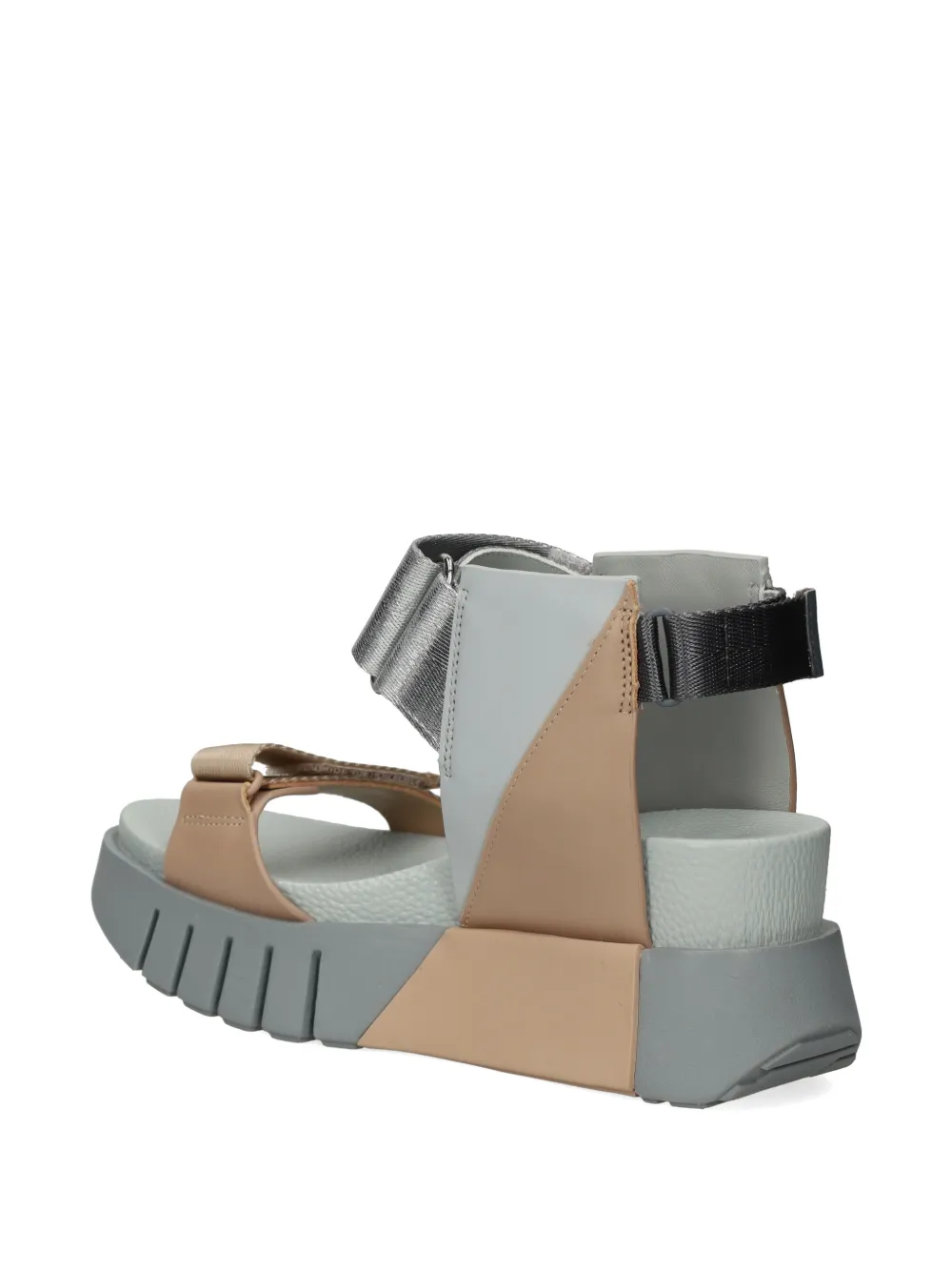 United Nude Delta Run metallic sandalen met vlakken Beige