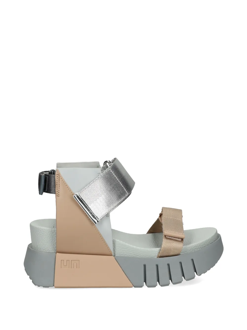 United Nude Delta Run panelled metallic sandals - Toni neutri