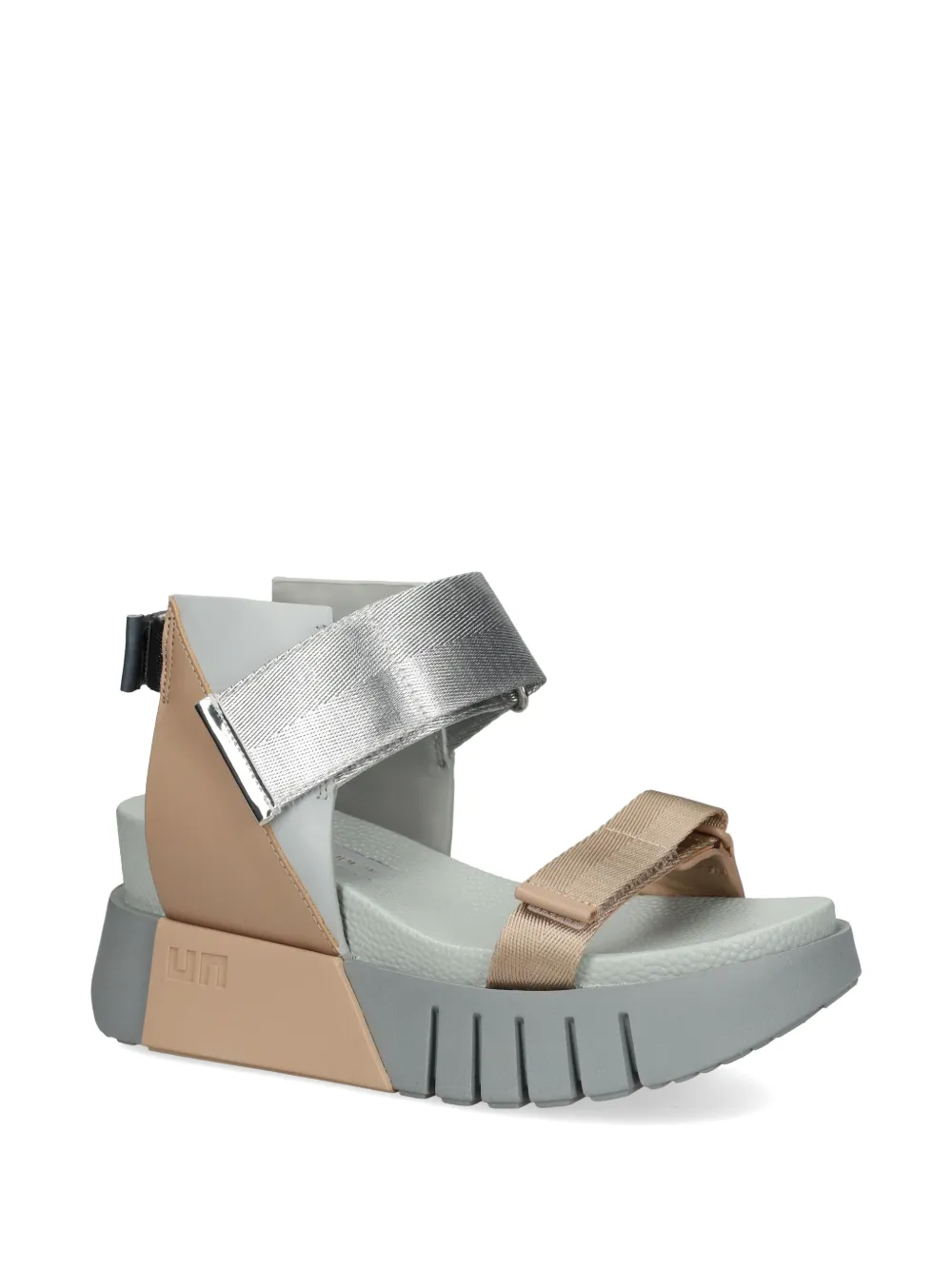 United Nude Delta Run metallic sandalen met vlakken Beige