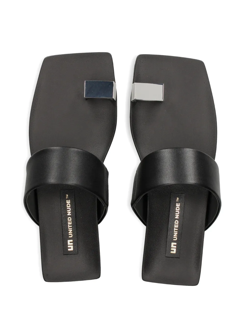 United Nude Loop Toe Lo sandalen met vierkante neus Zwart