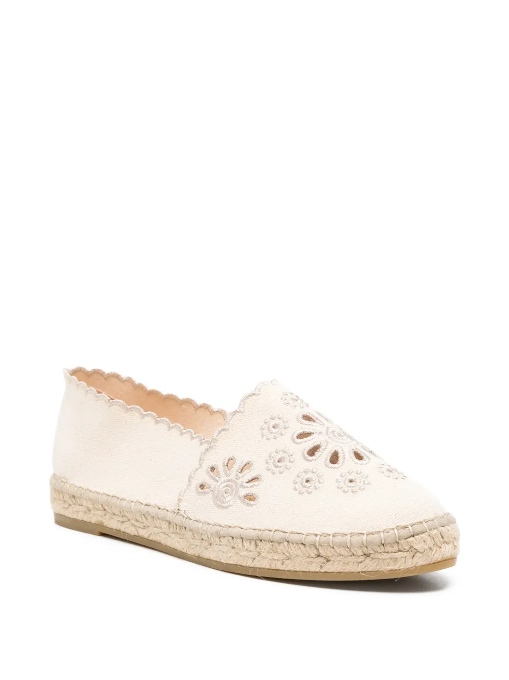 MC2 Saint Barth Broderie anglaise espadrilles Beige