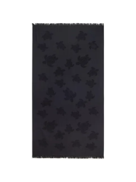 Vilebrequin turtle-jacquard fringed towel