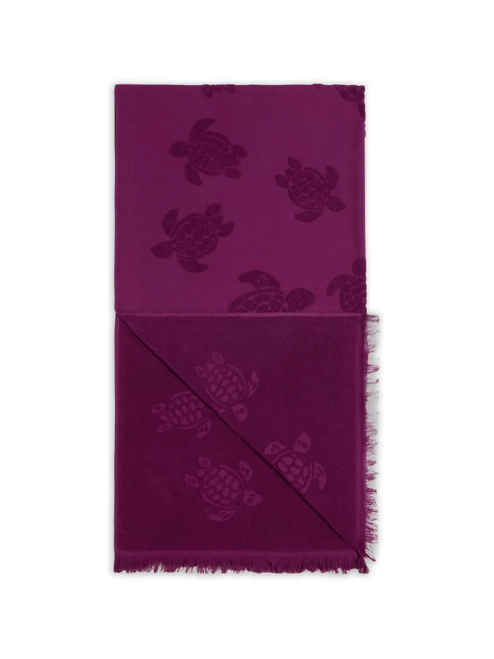 Vilebrequin jacquard-turtle towel - Violett
