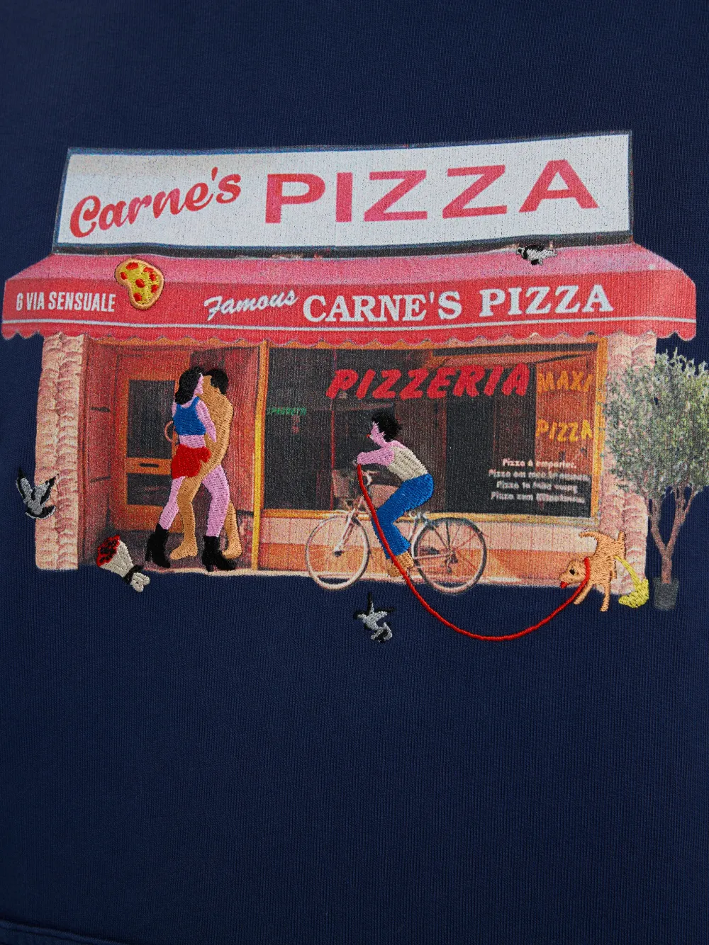 CARNE BOLLENTE Hot Slice hoodie Blauw