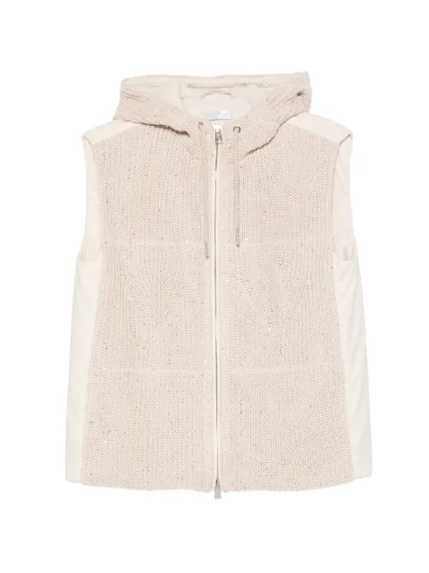 PANICALE sequin-embellished hooded gilet