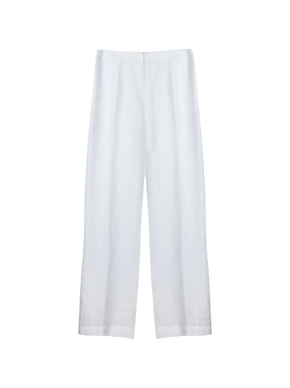 Purotatto linen wide-leg trousers - Bianco