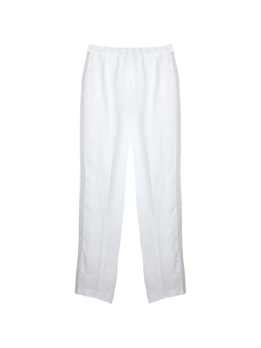 Purotatto Broek met wijde pijpen Wit