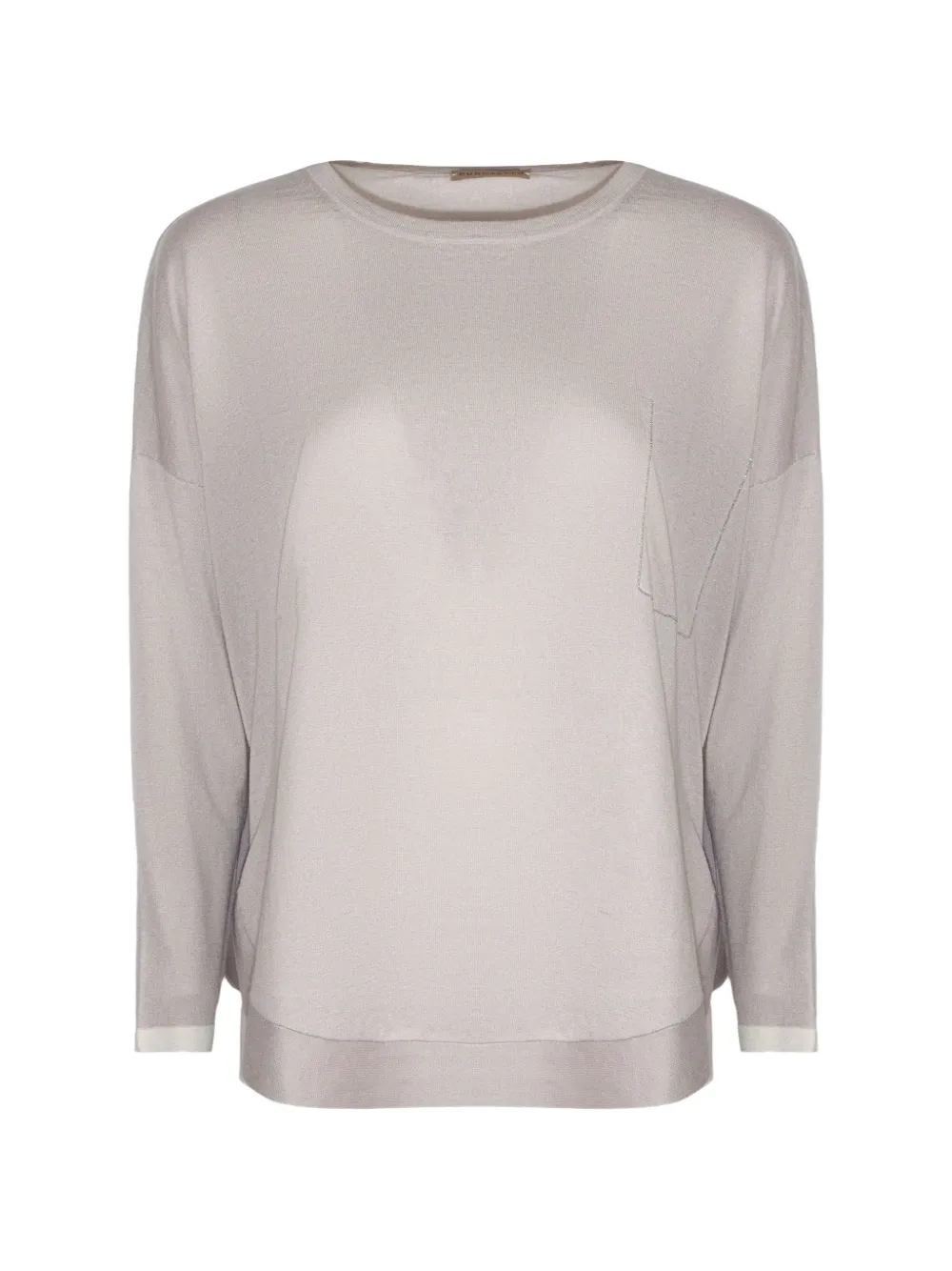 Purotatto patch-pocket round-neck sweater - Toni neutri