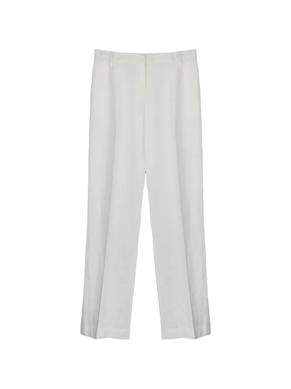 Purotatto linen wide-leg trousers - Bianco
