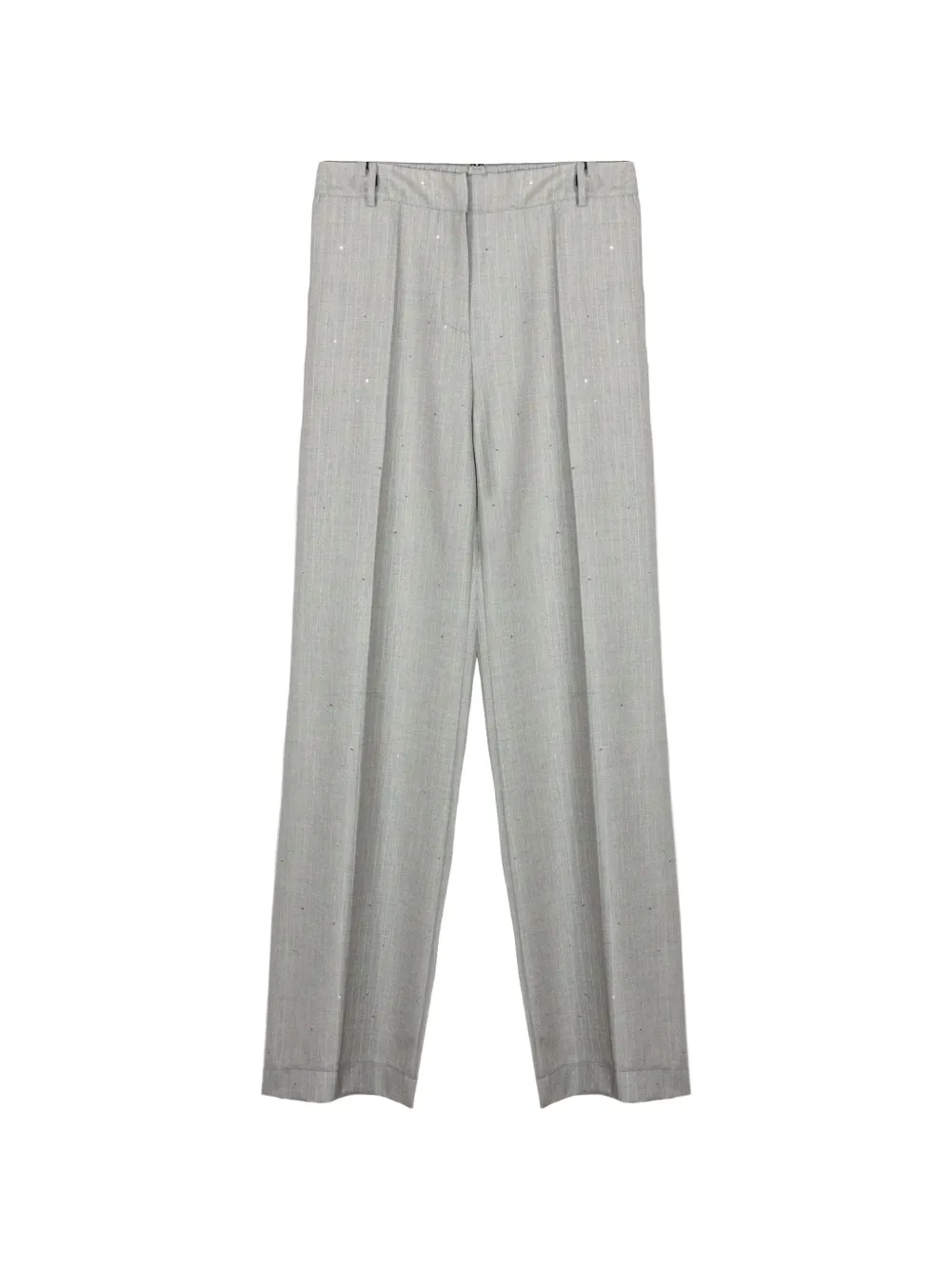 Purotatto sequin-embellished straight-leg trousers - Grigio