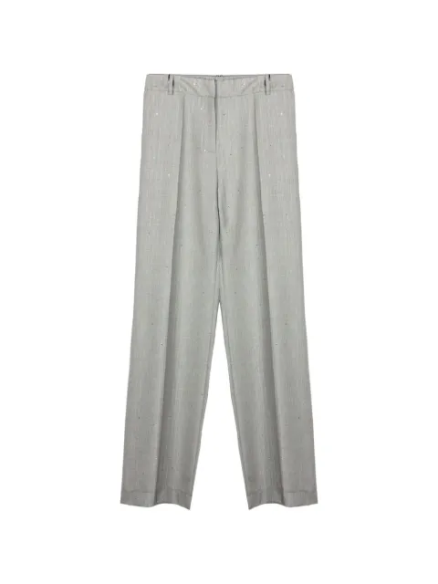 Purotatto sequin-embellished straight-leg trousers