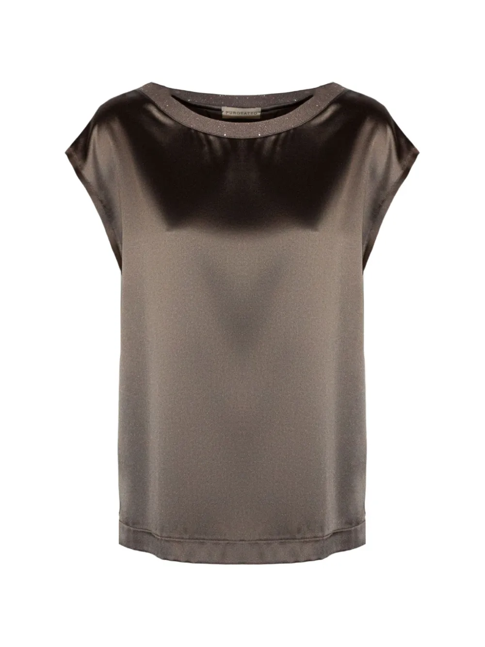 Purotatto short sleeve blouse - Marrone