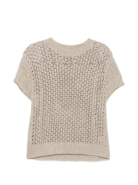 PANICALE open-knit sequin-embellished sweater