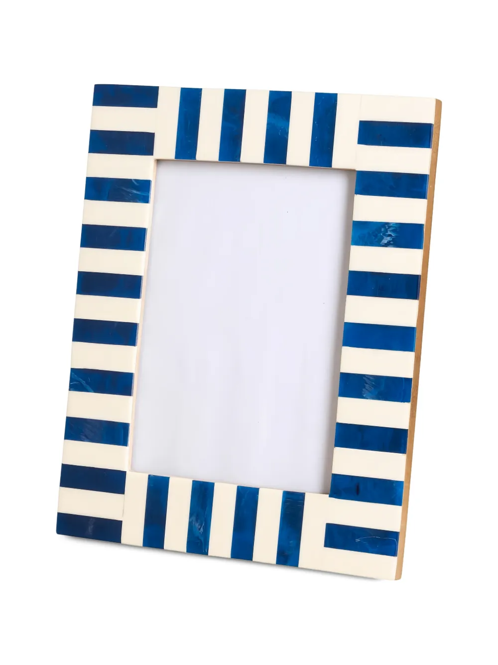CU I SEEYOU striped rectangle picture frame - Blu