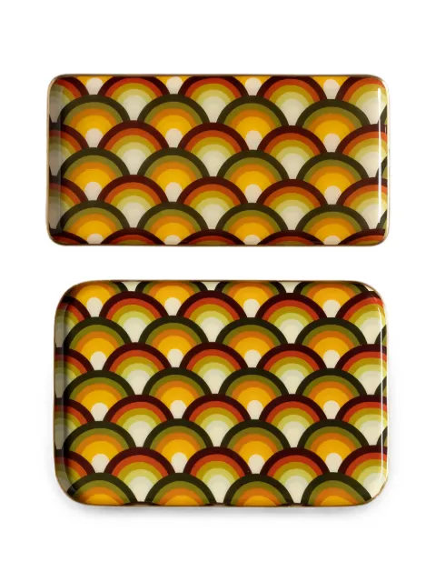 CU I SEEYOU geometric-print trays (set of two)