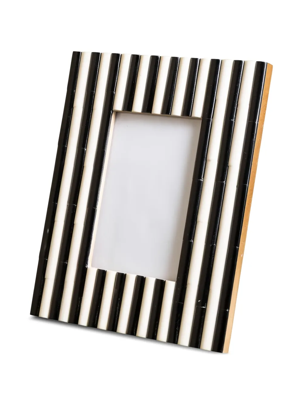 CU I SEEYOU striped rectangle picture frame - Nero