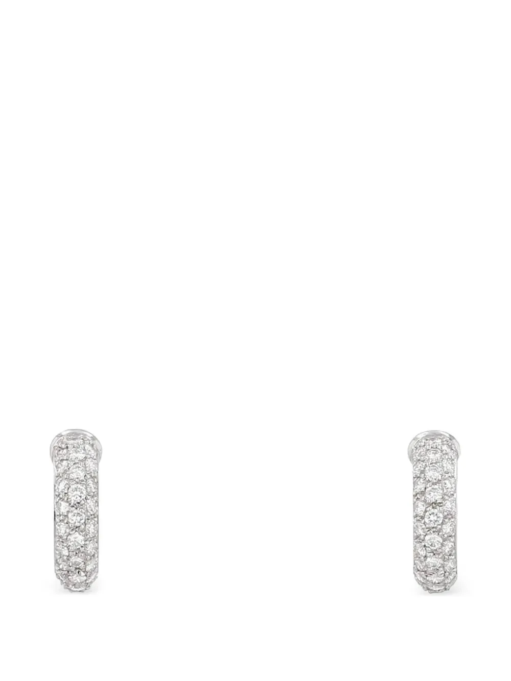 Cartier 1990s Mimi diamond hoop earrings - Argento
